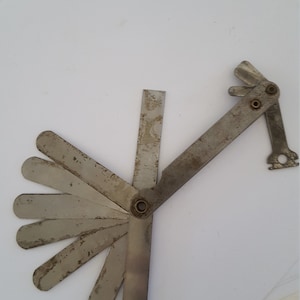 Vintage circa 1960&#39;s Kastar spark plug gap gauge, points, lightly cleaned.