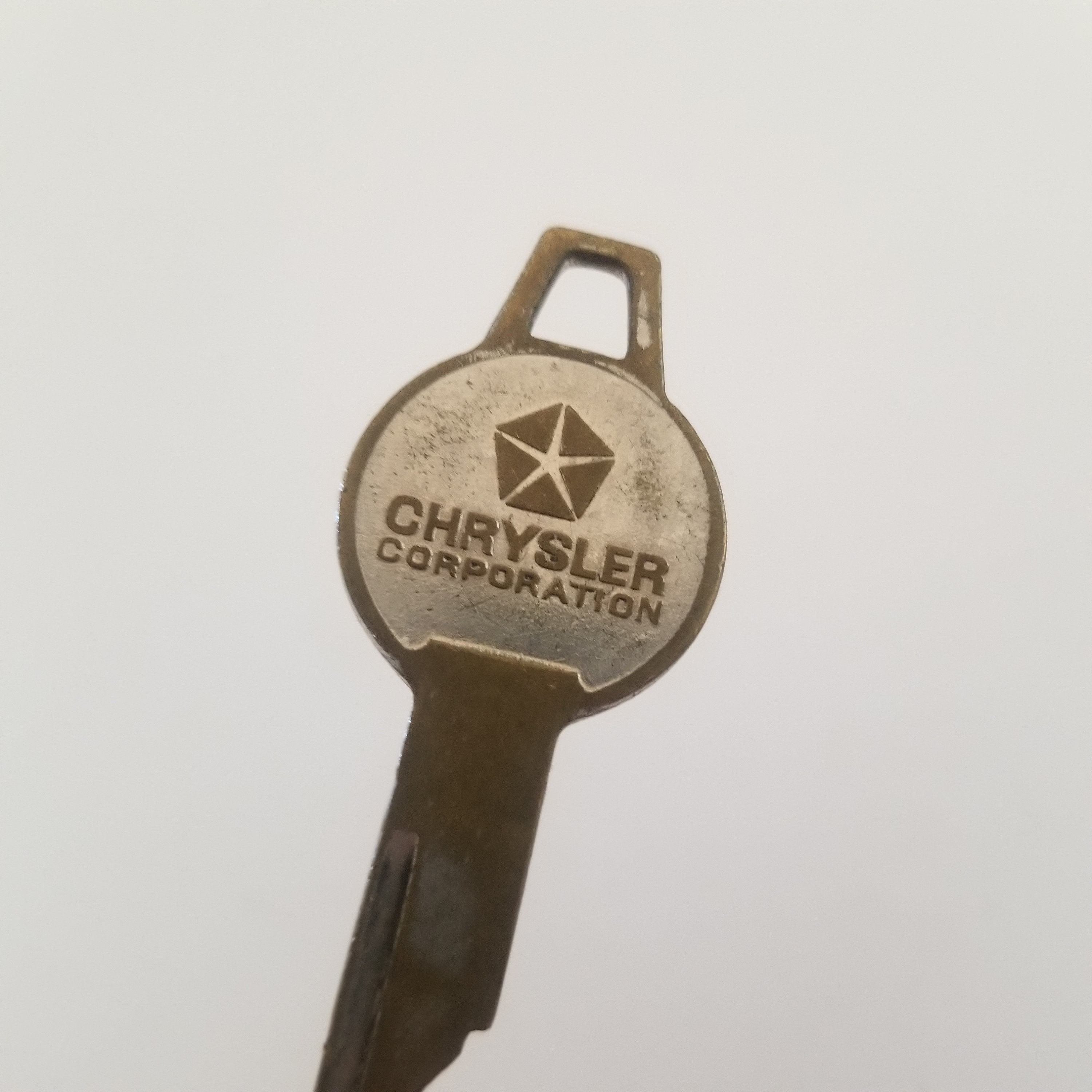 Vintage Circa 1960's Cut Chrysler Car Key, Worn Brass With Nice Double ...