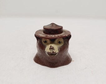 Vintage 1960's Smokey Bear "Snuffit" Prevent Forest Fires  automobilia dashboard decoration, Tobacciana Plasti-Craft