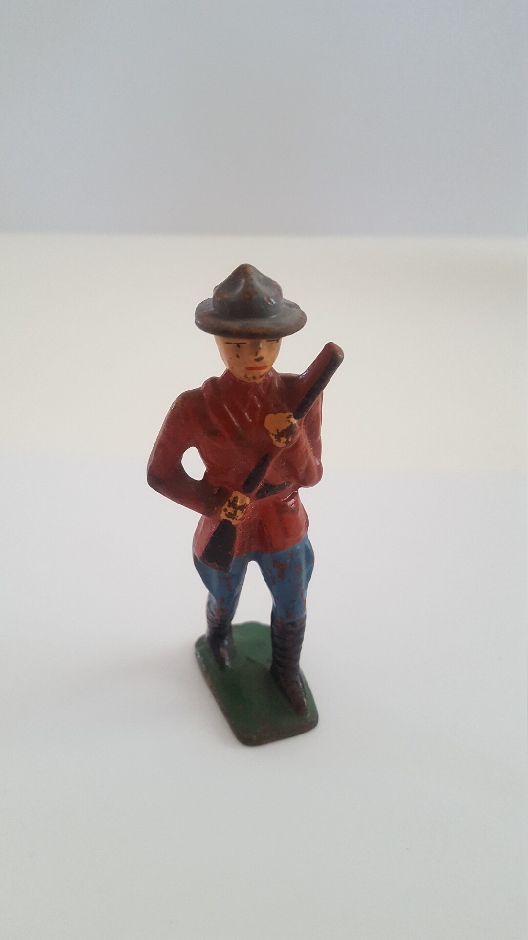 Vintage 1930's Grey Iron Toy Canadian Mounted Police Cast Etsy