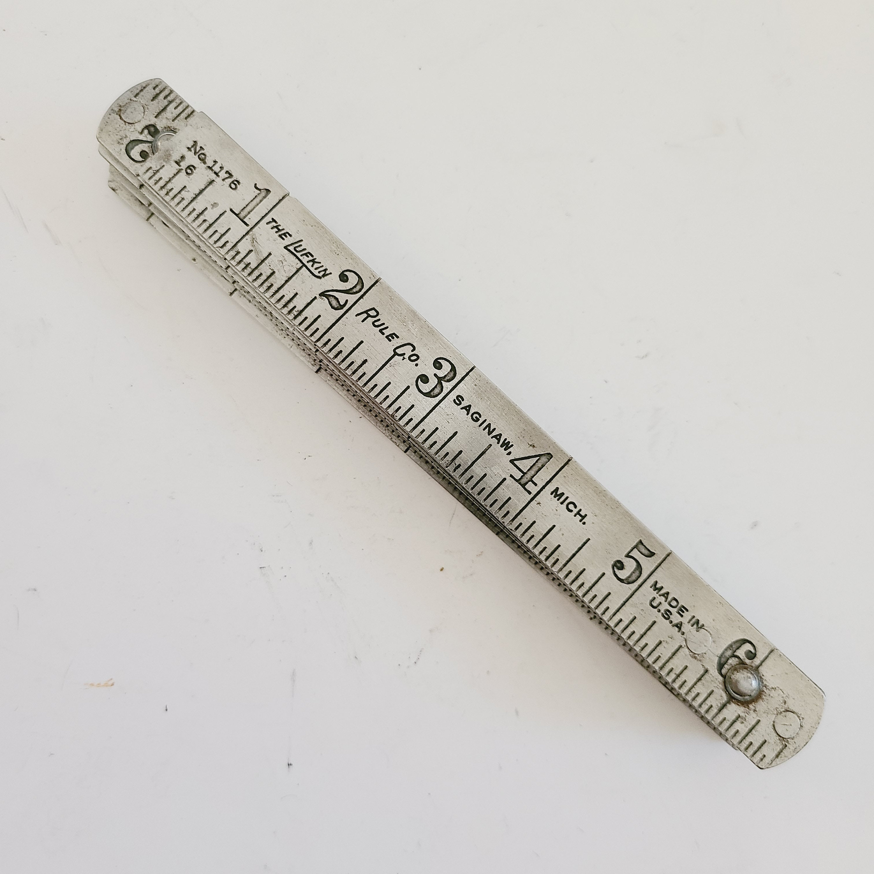 Antique Circa 1920's Lufkin Rule Co No.1176 72 Inch Steel Ruler