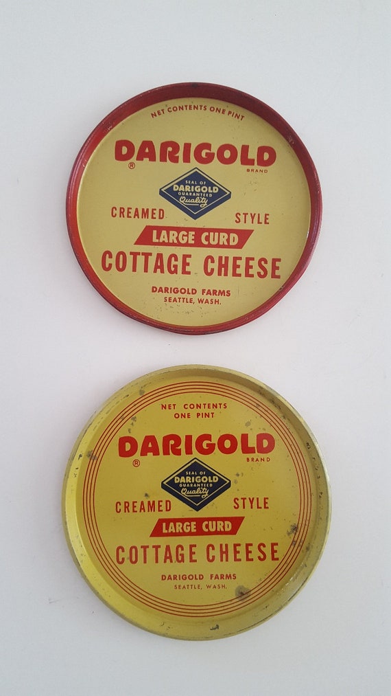 Vintage 1950 S Advertising Metal Lids For Darigold Farm Etsy