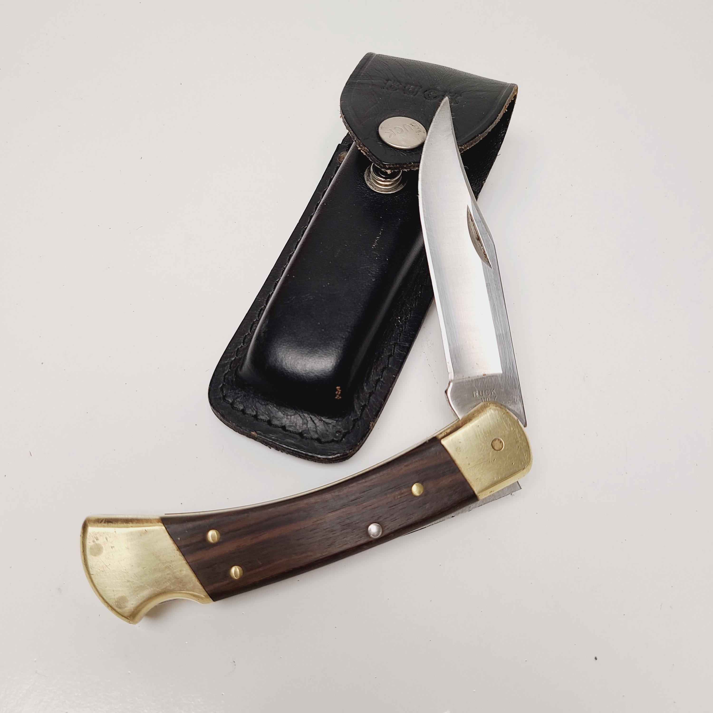 Vintage Buck 110 Folding Knife: 1993 USA Made Lockback With 