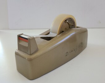 Vintage 3M Scotch Tape Dispenser: Heavy Gold Model C-23