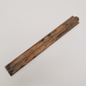 Antique folding boxwood ruler unusual 12"/24" marked No.5, as found