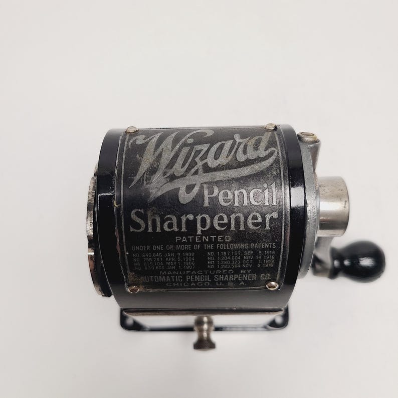Antique early 1920's "Wizard" Pencil Sharpener, frame off restoration image 11
