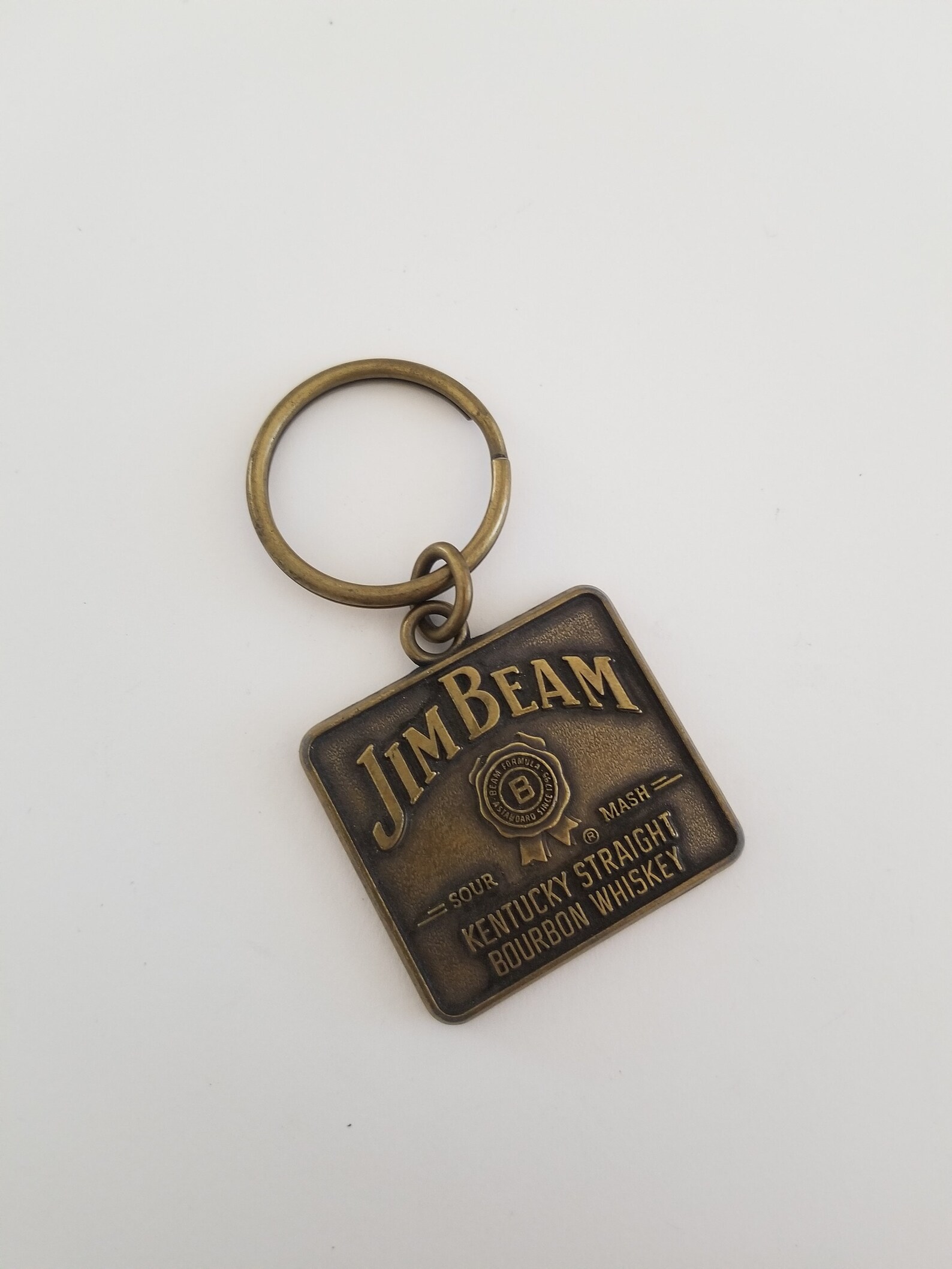 Vintage Circa 1980's Jim Beam Whisky Keychain, Measures 3