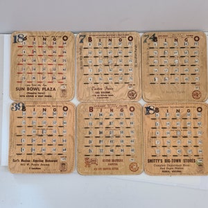 Vintage Circa Late 1960's "the Bingo King" Bingo Game Cards From Sun ...