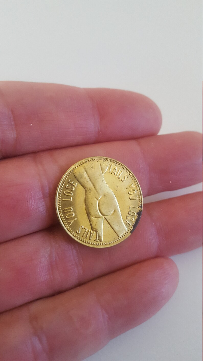 Vintage Heads I Win Tails You Lose Bar Game Coin Topless on Etsy