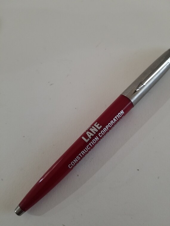 Vintage 1995 Parker Jotter Pen: Lane Construction Advertising