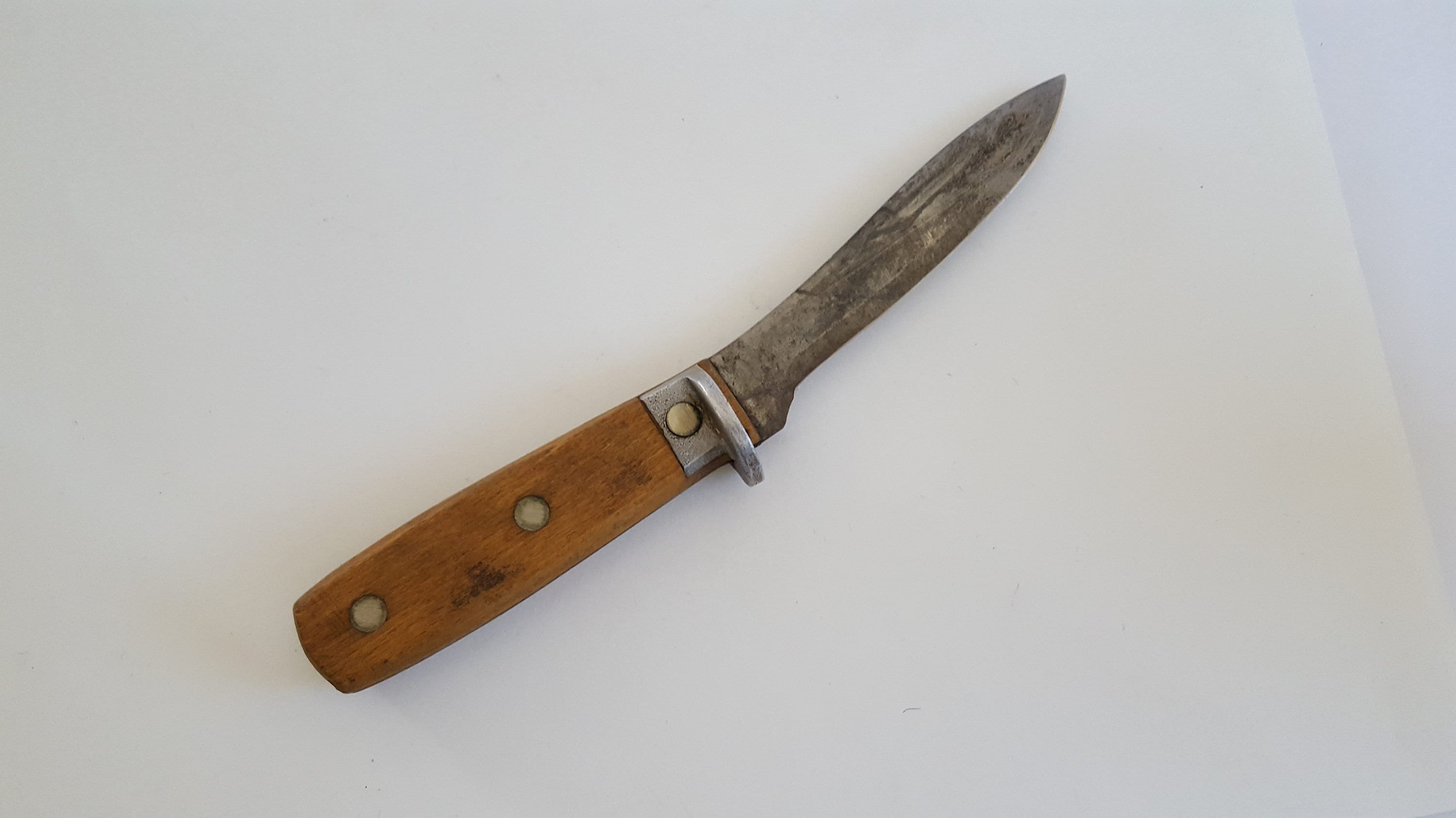 Vintage Circa 1950's Possibly Handmade Butcher Type Knife, Steel