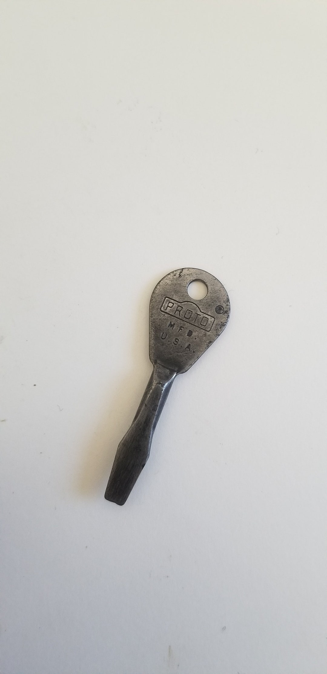 Vintage Circa Late 1950's Proto Tools Key Ring Standard Screwdriver