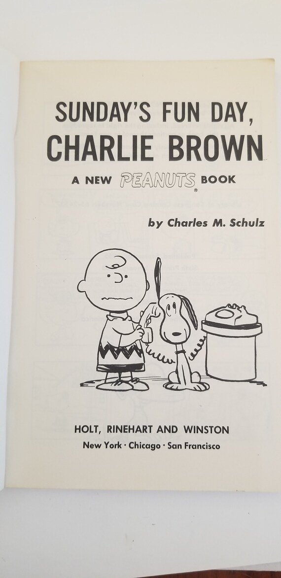 Vintage 1968 Peanuts Comic Book: Sunday's Fun Day, Charlie Brown
