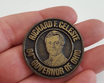Vintage 1983 Inaugural Coin/medallion for the 64th Governor of Ohio Richard F. Celeste. Good condition