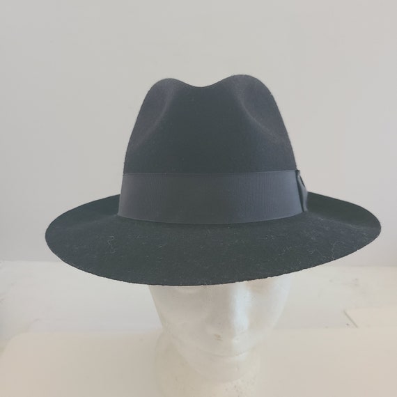 Vintage 1990 Dick Tracy Movie Villain Fedora - Black Wool  display picture 3