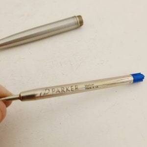 Vintage 1979 Parker Ballpoint Pen - Stainless Steel - Made in England ...