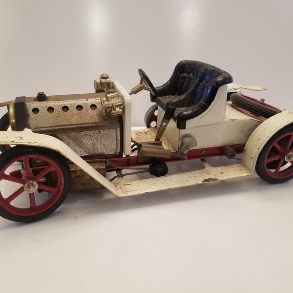 Vintage circa 1976-1977 Mamod steam powered SA1 Roadster, appears complete but will need restoration