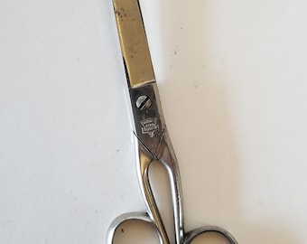 Vintage 1950's Shapleigh Hardware Co. Keen Kutter sewing scissors 7" Inlaid made in Germany nice condition