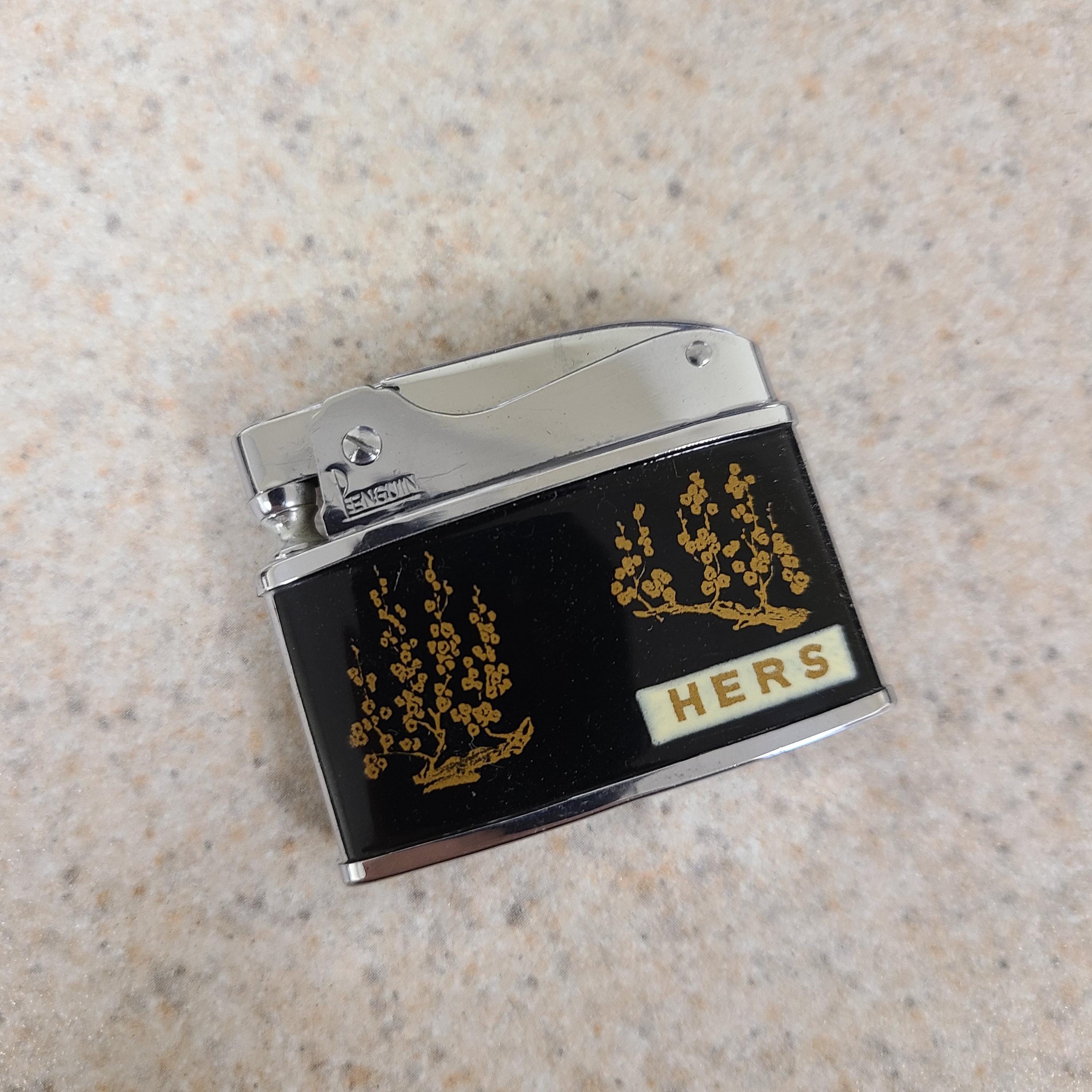 超貴重昭和レトロNational ナショナル piyopiyo ペンギンライト鳥 Vintage little Penguin Petrol Lighter Brass Number 700 Japan