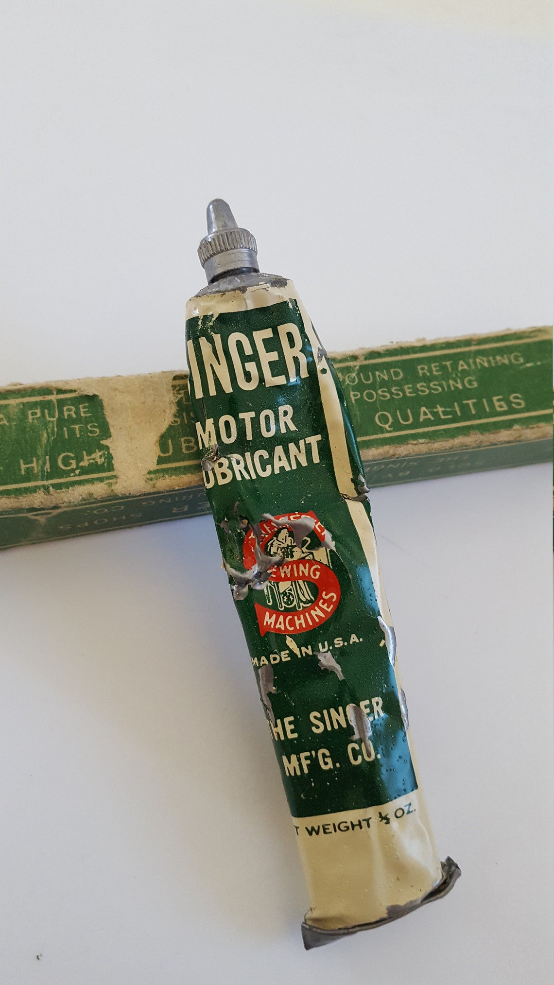 Vintage 1940's Singer Sewing machine Motor Lubricant with | Etsy