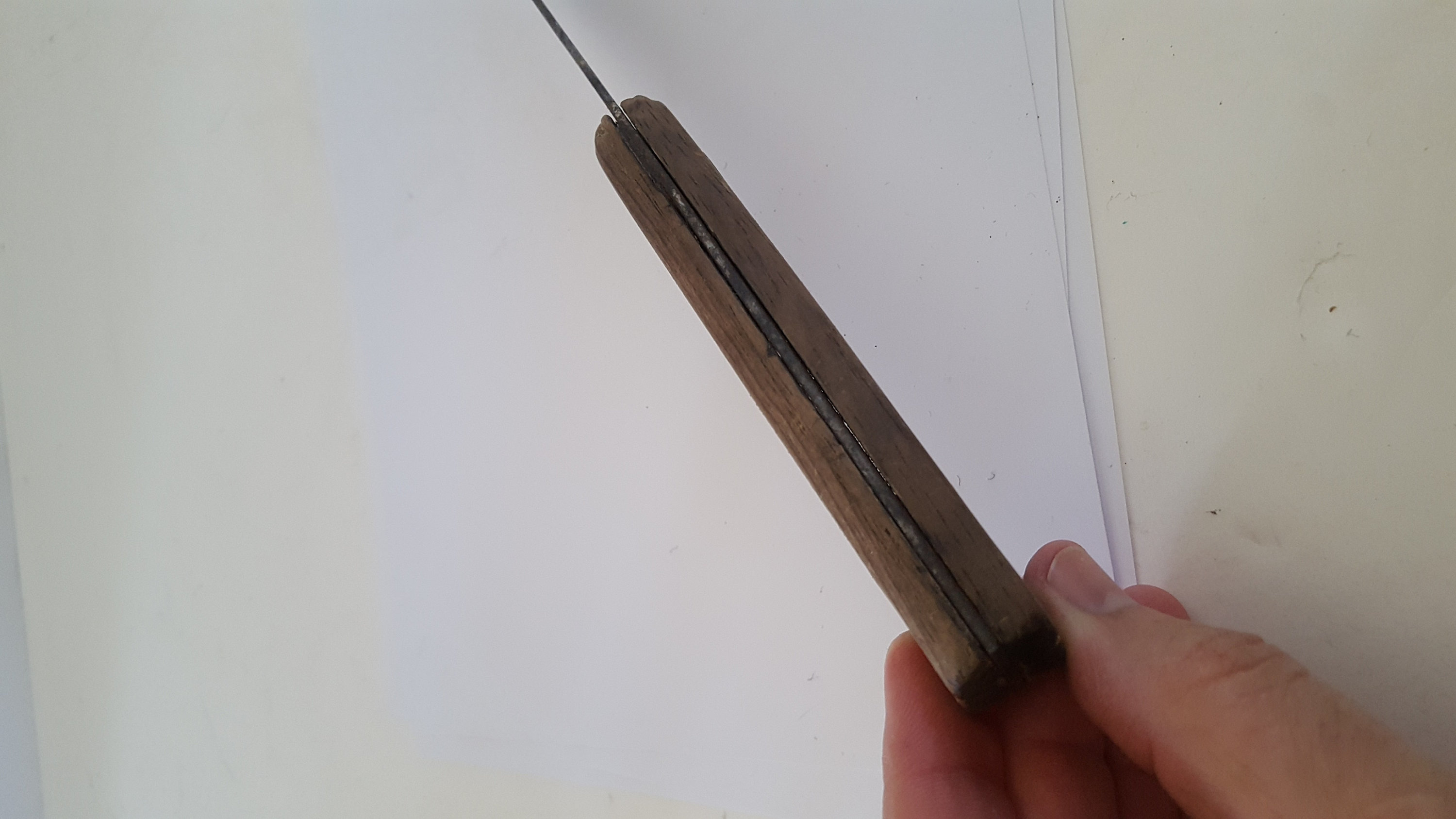 Vintage Unmarked Quality Butcher's Knife, Used Condition