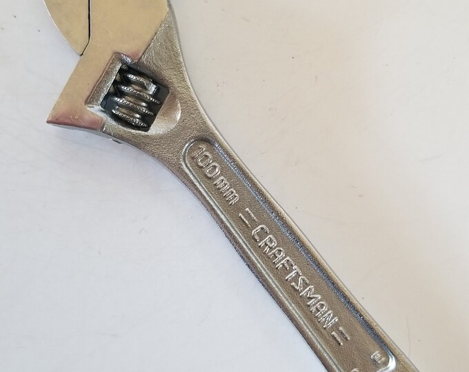 Vintage Craftsman Crescent Wrench 4, Satin Finish Good Condition, J.P