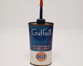 Vintage Gulf Penetrating Oil Can, Half Pint, 1940s-50s - Etsy