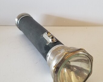 Antique Circa 1920's 3 D Cell Flashlight End Cap Identifies
