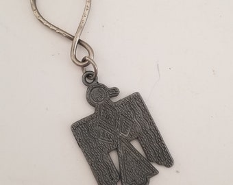 Vintage Thunderbird Snake Chain Key Fob Unmarked Double Sided