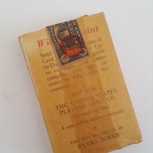 Vintage circa 1960&#39;s U.S. Playing Card Co. Sealed pack of cards with intact Playing Card Tax Stamp.