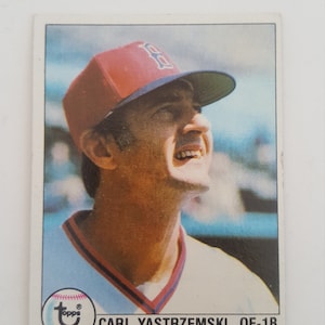 Vintage 1978 Topps baseball card No.40 Future HOF Boston Red Sox 1st Baseman Carl Yastrzemski elected to Baseball Hall of Fame in 1989