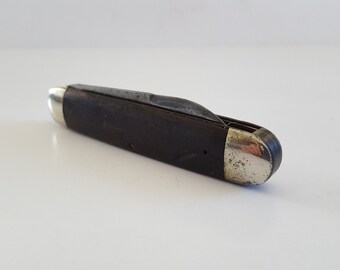 Antique Ulster Knife Company 2 Blade Pocket Knife, Nickel