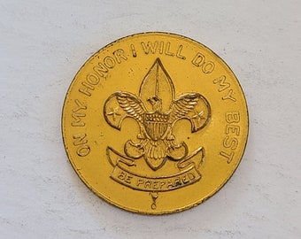 Vintage 1960's BSA token "On My Honor I Will Do My Best". Good Turn token Large size 1 1/2"