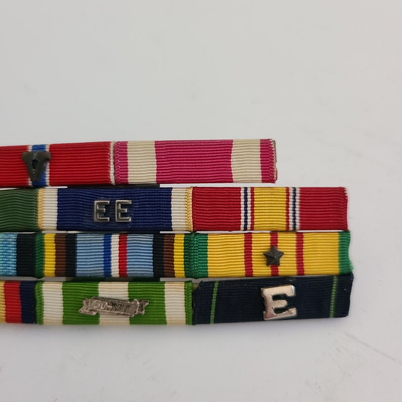 Vintage US Navy Captain Ribbon Bar Collection: Bronze Star W/valor - Etsy