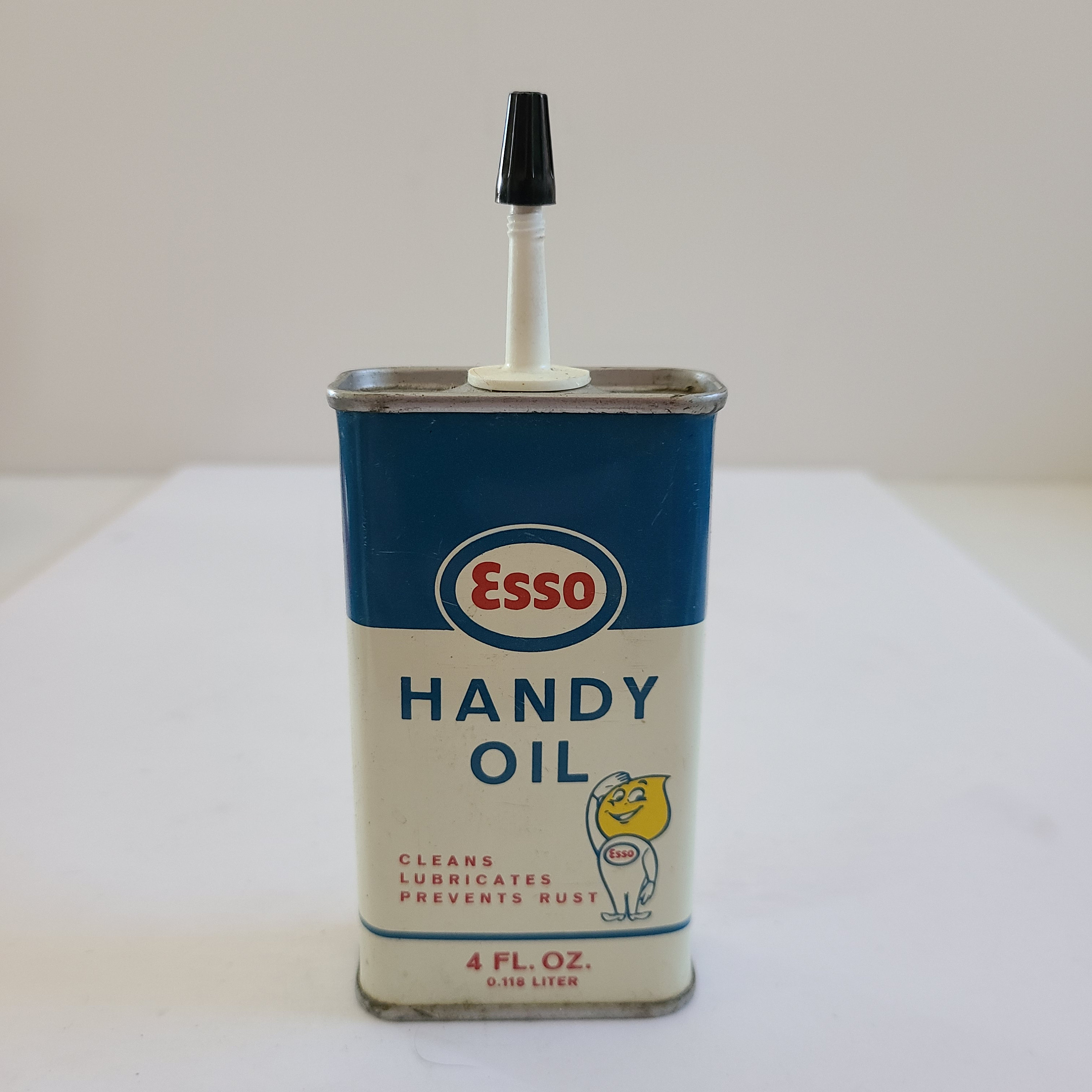 Vintage Enco Lighter Fluid Can Tin Clean Oiler 4 oz 1960s