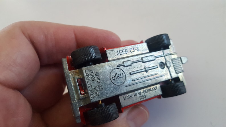 made in West Germany Vintage 1980 Siku No.1053 Jeep CJ-5 toy car