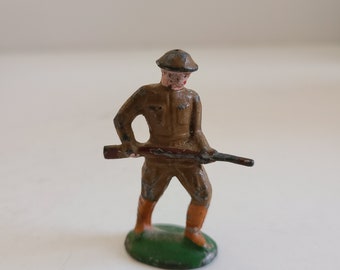 Vintage Barclay/Manoil, American Metal lead advancing toy soldier, decent paint, 1930's smaller than usual at 2"