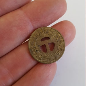 Vintage 1960&#39;s-70&#39;s Tucson Transit Syste. Transportation token, &quot;Good For One Fare&quot; 7/8&quot;