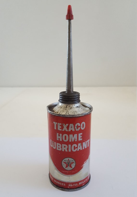 Vintage 1950's Texaco Home Lubricant Small Oil Can That Has Some