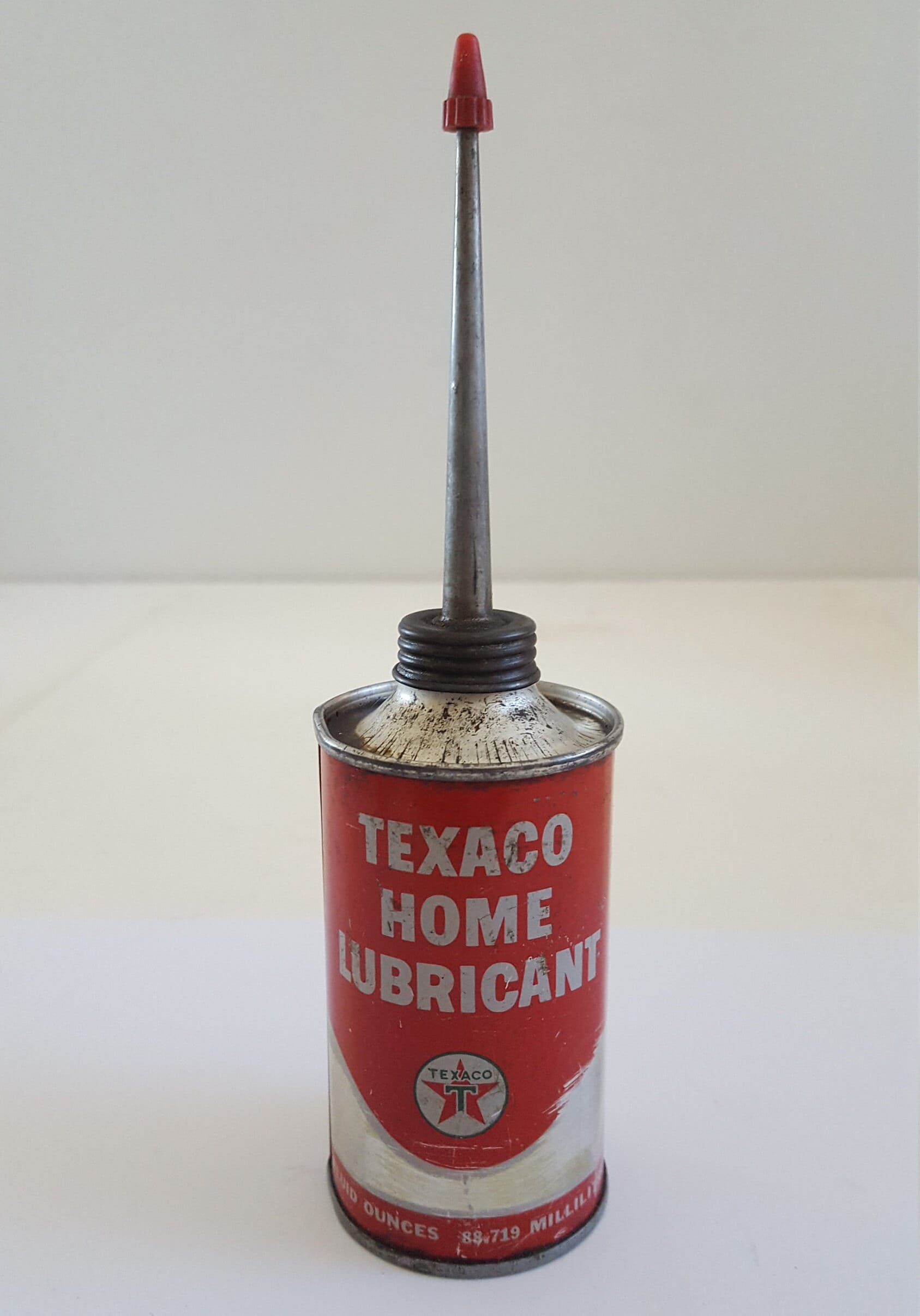 Vintage 1950's Texaco Home Lubricant Small Oil Can That Has Some