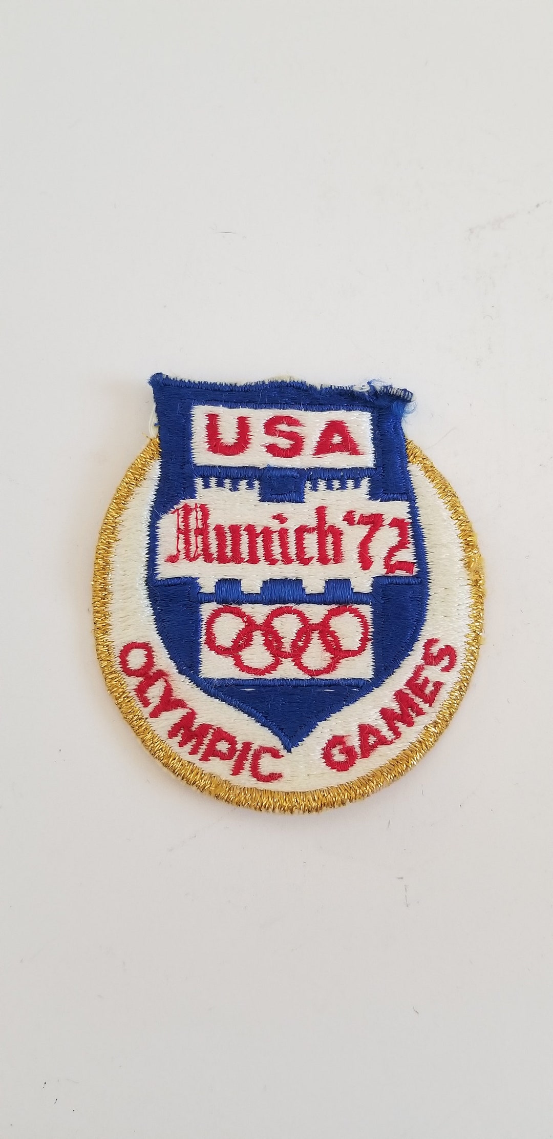Patch Vintage USA Munich 1972 – Équipe Américaine – 3 Pouces – Officiel
