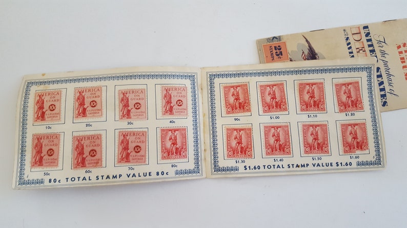 Vintage Pair of World War II Savings Bonds Booklets 10 Cent - Etsy