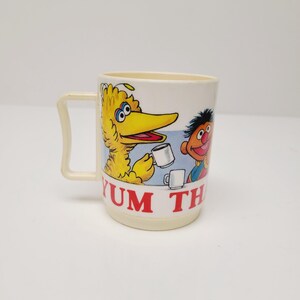 Vintage 1970s Sesame Street Cup: Big Bird, Bert & Ernie