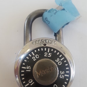 Vintage Master Lock 1500 Combination Padlock - Stainless Steel
