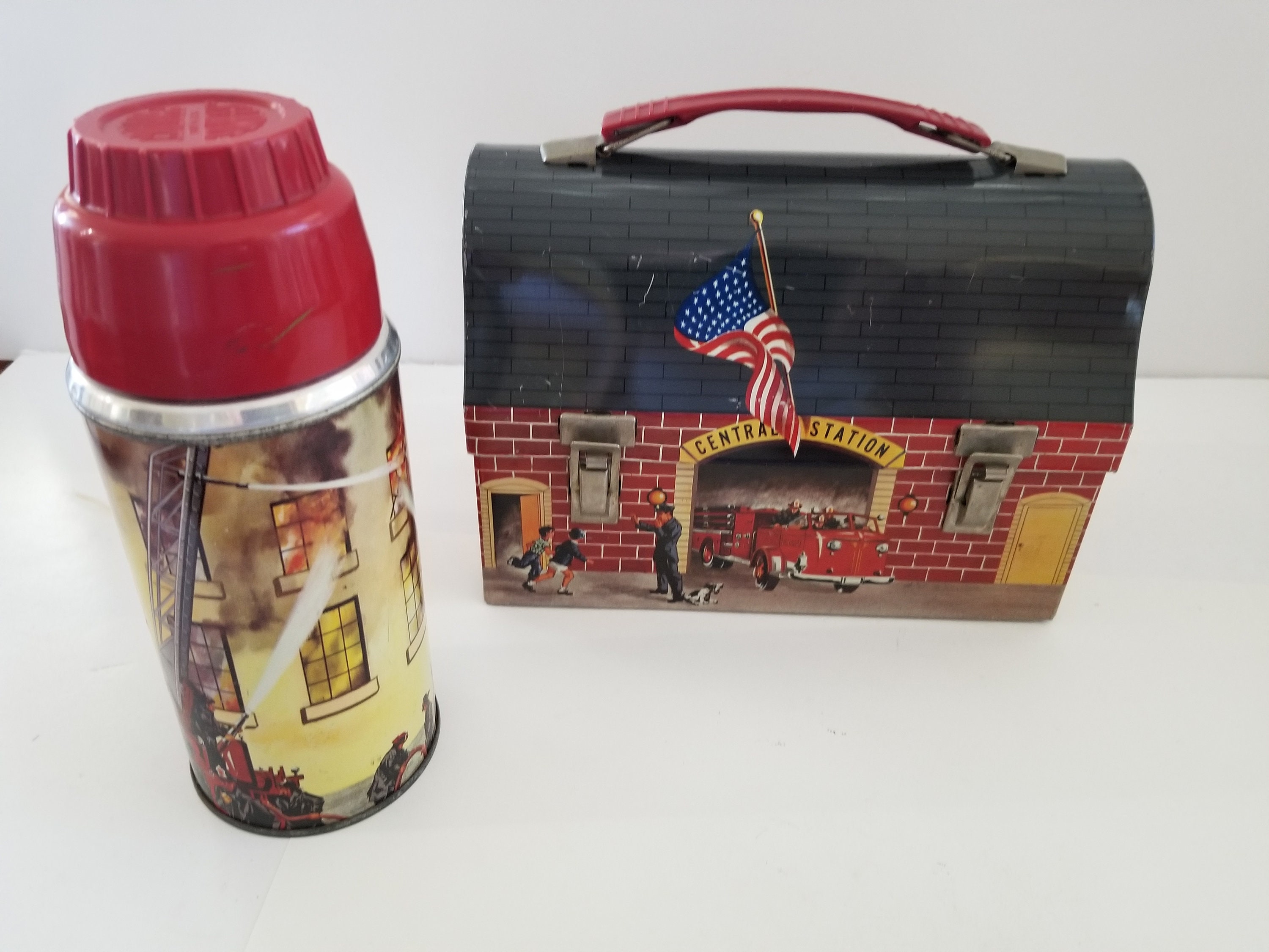 Classic Construction Worker Lunch Box & Thermos  Metal lunch box, Lunch  box thermos, Husband lunch