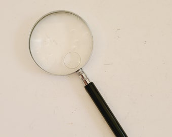 Vintage Spi Magnifying Glass: 2.5x/5x Power, 3&quot; Glass, Made in Japan