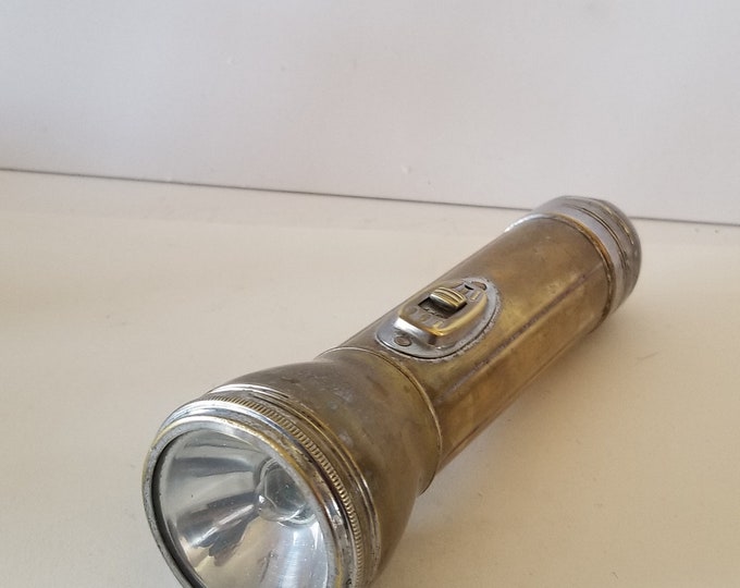 Vintage 1980 Energizer Eveready Flashlight Working Condition With Red