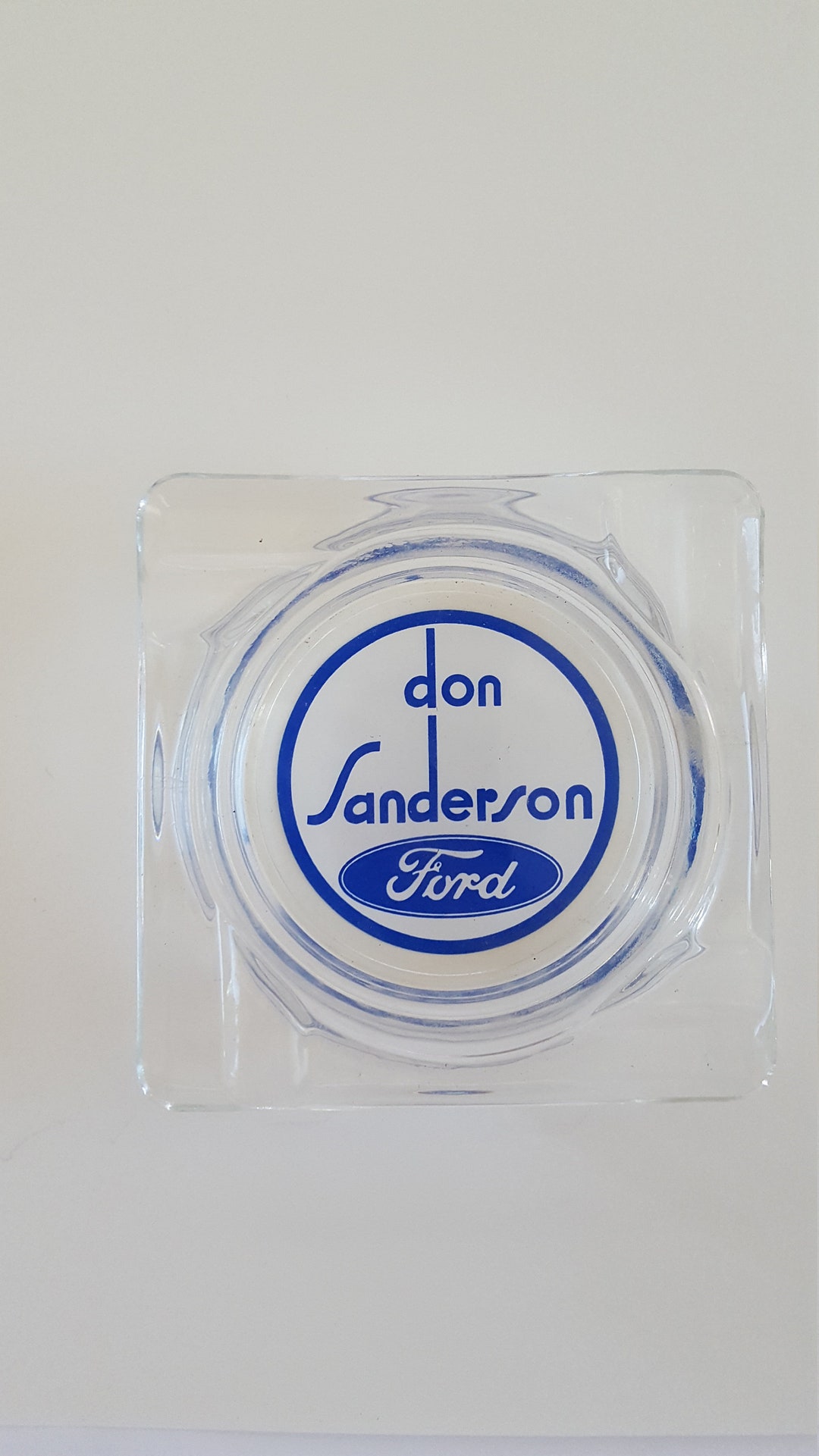 Vintage Circa 1960's to 1970's Advertising Ashtray Don Sanderson Ford, Glendale, Arizona Nice