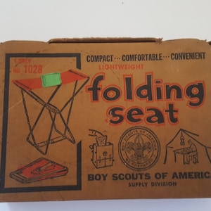 Vintage 1960s Boy Scouts Folding Seat No.1026 - Original Box