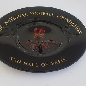 Vintage The National Football Foundation and Hall of Fame Banquet Pittsburgh August 25, 1970 commemorative dish